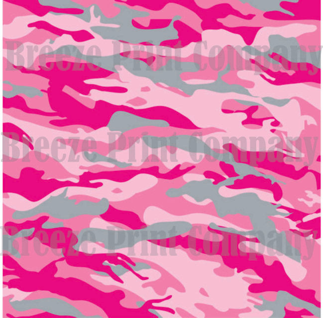 Pink camouflage craft vinyl - HTV - Adhesive Vinyl - pink gray camo pa