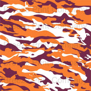 Maroon, orange and white camouflage craft  vinyl - HTV -  Adhesive Vinyl -  camo pattern  HTV1048