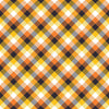 Black, orange, yellow and white plaid craft vinyl sheet - HTV -  Adhesive Vinyl -  Halloween fall autumn pattern HTV1858 - Breeze Crafts