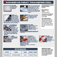 Stahls Heat Transfer Foil--Metallic textile film w/foil adhesive sheet INCLUDED