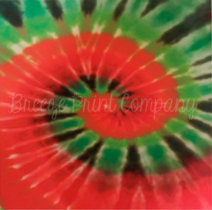 Tie Dye red and green Christmas pattern craft  vinyl sheet - HTV -  Adhesive Vinyl -  HTV2501