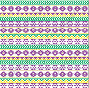 Purple, yellow and green tribal pattern craft  vinyl - HTV -  Adhesive Vinyl -  Aztec Peruvian pattern Mardi Gras HTV935