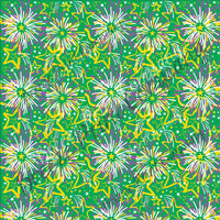 HTV Mardi Gras green, yellow and purple fireworks pattern craft vinyl sheet - HTV -  Adhesive Vinyl -  HTV2260