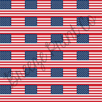 HTV USA Flag craft vinyl sheet pattern 24 2x3 inch American flags per sheet HTV2808