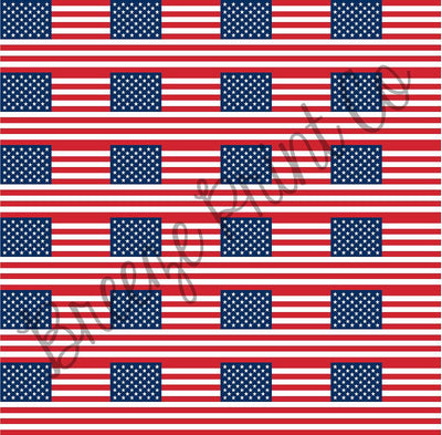 HTV USA Flag craft vinyl sheet pattern 24 2x3 inch American flags per sheet HTV2808