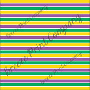 Stripe Pattern Vinyl purple, yellow, green and white - HTV -  Adhesive Vinyl -  Mardi Gras HTV3028