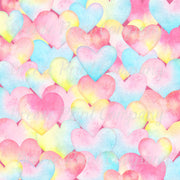 Watercolor HTV pastel LARGE heart pattern craft vinyl sheet - HTV -  Adhesive Vinyl -  Valentine's Day HTV3960