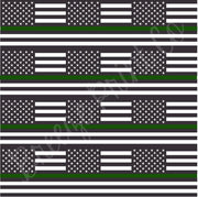 Green line black and white American flag print patterned craft vinyl sheet, heat transfer/HTV or Adhesive Vinyl, army, armed forces  HTV2809