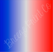 Red, white and blue patriotic ombre HTV heat transfer vinyl or adhesive vinyl, craft vinyl sheets
