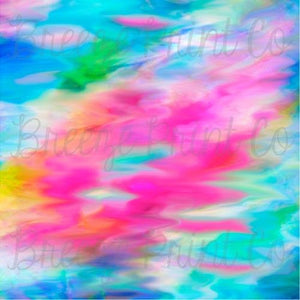 Watercolor, sunset patterned craft vinyl sheets heat transfer/HTV or Adhesive Vinyl -  pink yellow green blue, sunset, clouds  HTVWC30