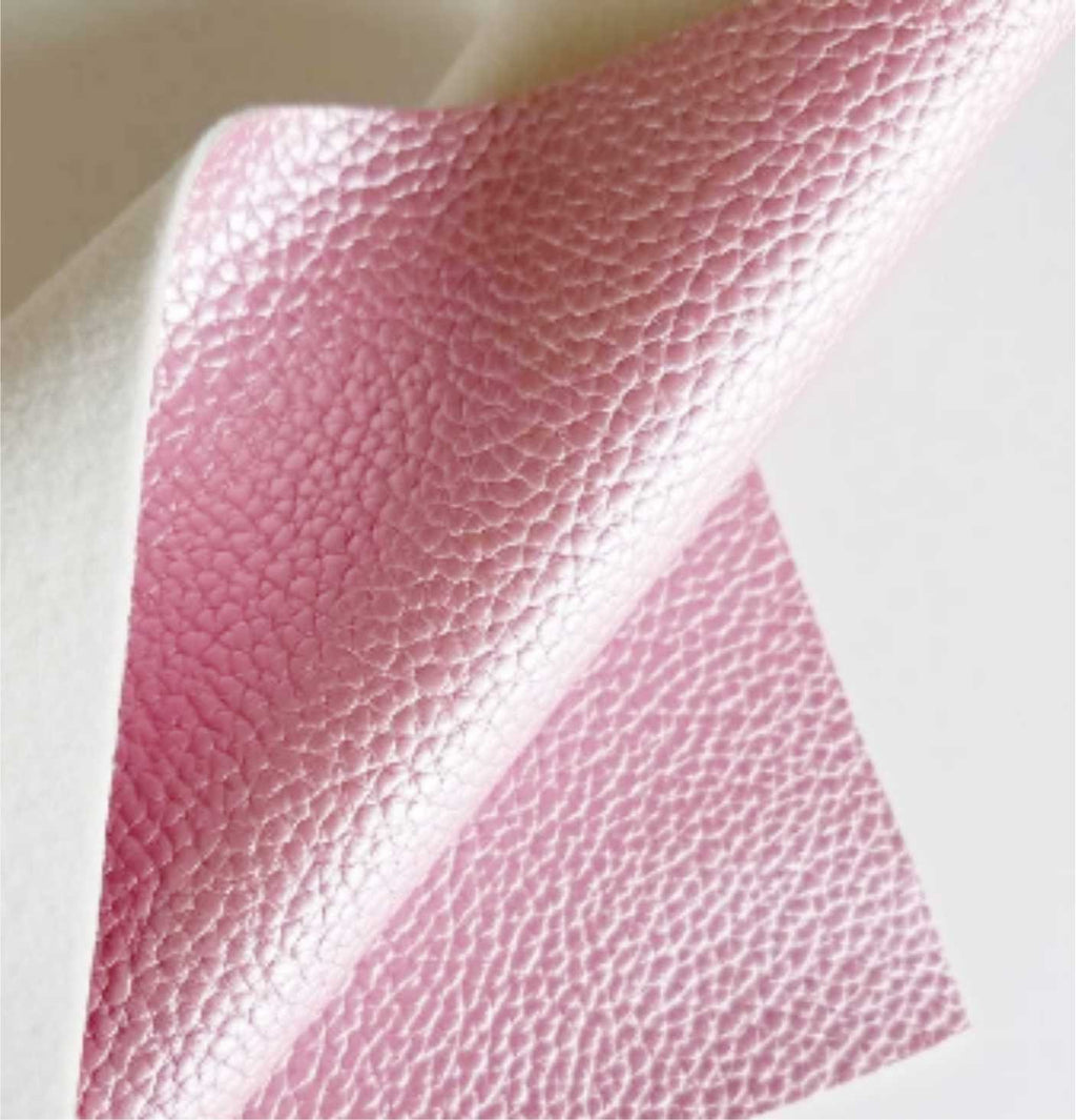Metallic pink textured faux leather sheets, solid litchi pebbled leather fabric, for bows, earrings and more A4 8x11 inch sheet M15072