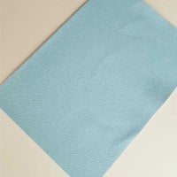 Sky blue textured faux leather sheets, solid litchi pebbled leather fabric, for bows, earrings and more A4 8x11 inch sheet 17006