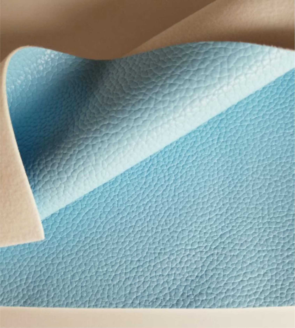 Sky blue textured faux leather sheets, solid litchi pebbled leather fabric, for bows, earrings and more A4 8x11 inch sheet 17006