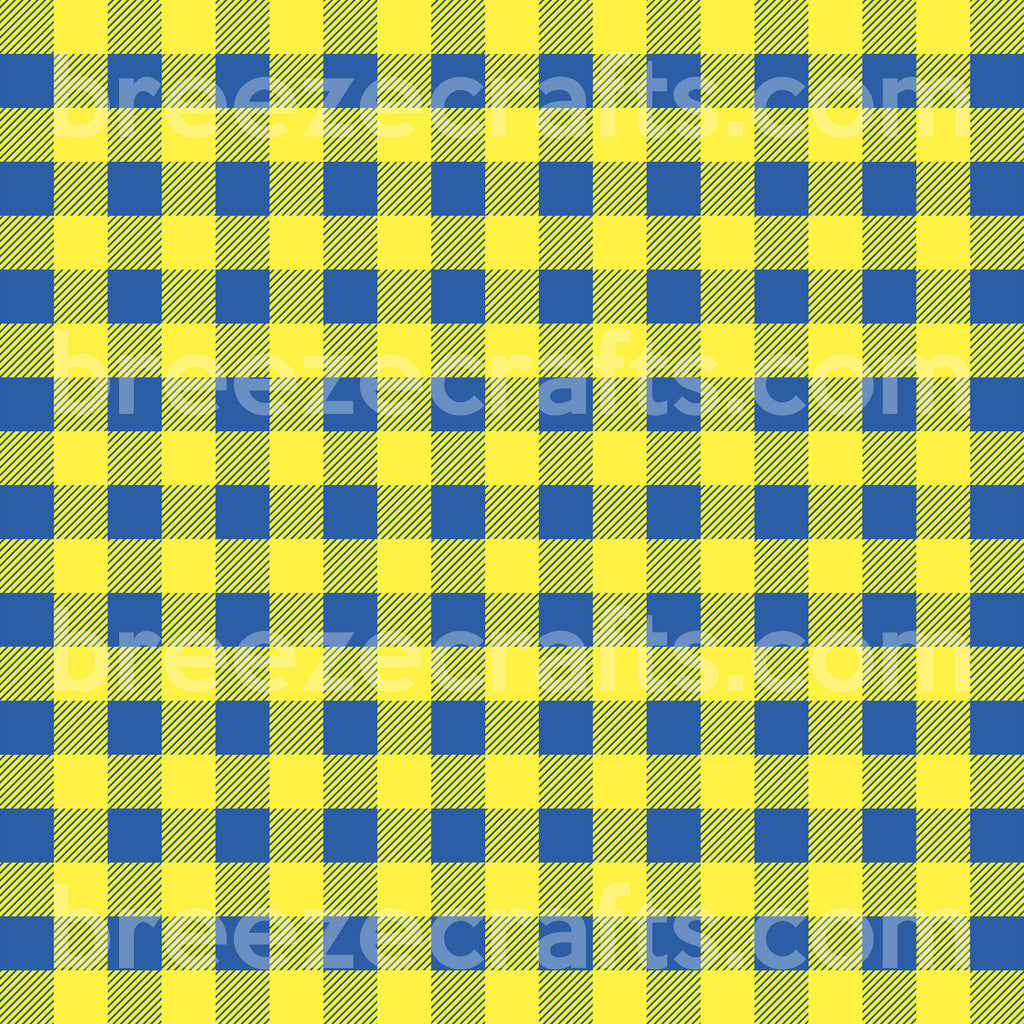Buffalo Plaid Pattern Vinyl, blue and yellow Down Syndrome Awareness pattern, HTV/heat transfer or Adhesive Vinyl HTV1876 - Breeze Crafts