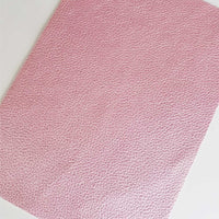 Metallic pink textured faux leather sheets, solid litchi pebbled leather fabric, for bows, earrings and more A4 8x11 inch sheet M15072