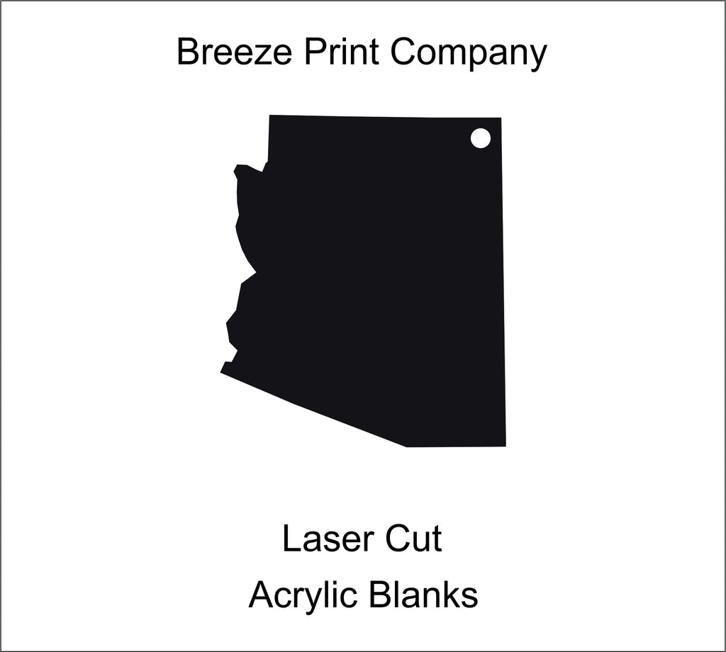 Arizona Clear Acrylic Blank for keychains, ornaments, signs and more