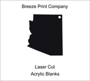 Arizona Clear Acrylic Blank for keychains, ornaments, signs and more, craft blanks for vinyl, 1.5&quot;-20&quot; with or without hole