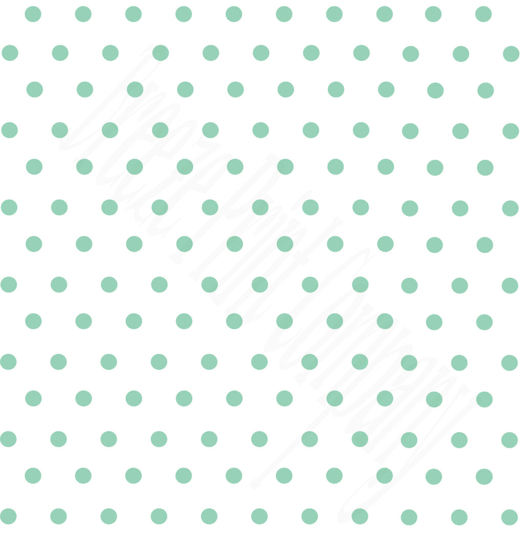 White with mint polka dots craft  vinyl - HTV -  Adhesive Vinyl -  polka dot pattern   HTV32