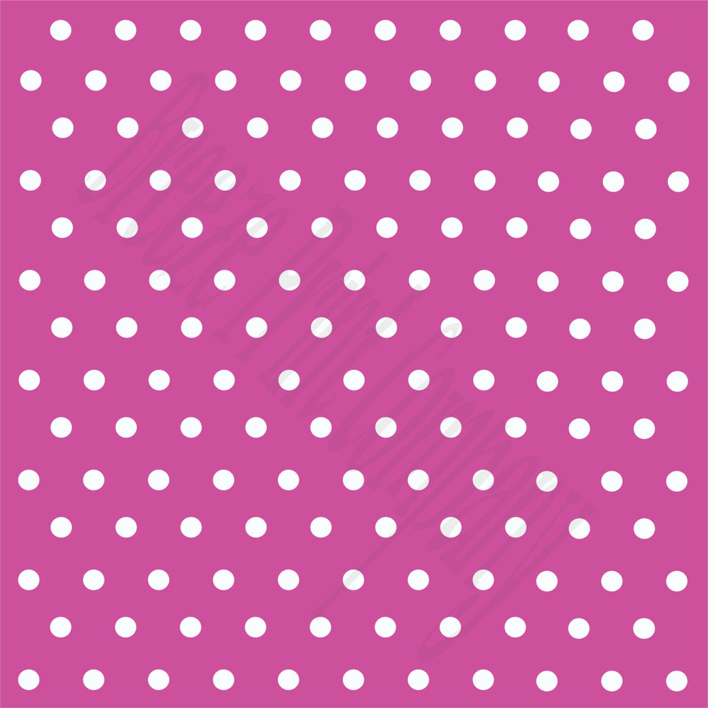 Fuchsia with white polka dots craft  vinyl - HTV -  Adhesive Vinyl -  polka dot pattern   HTV41 - Breeze Crafts