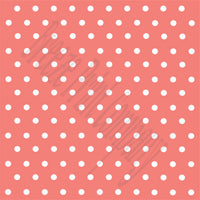 Coral with white polka dots craft  vinyl - HTV -  Adhesive Vinyl -  polka dot pattern   HTV43 - Breeze Crafts