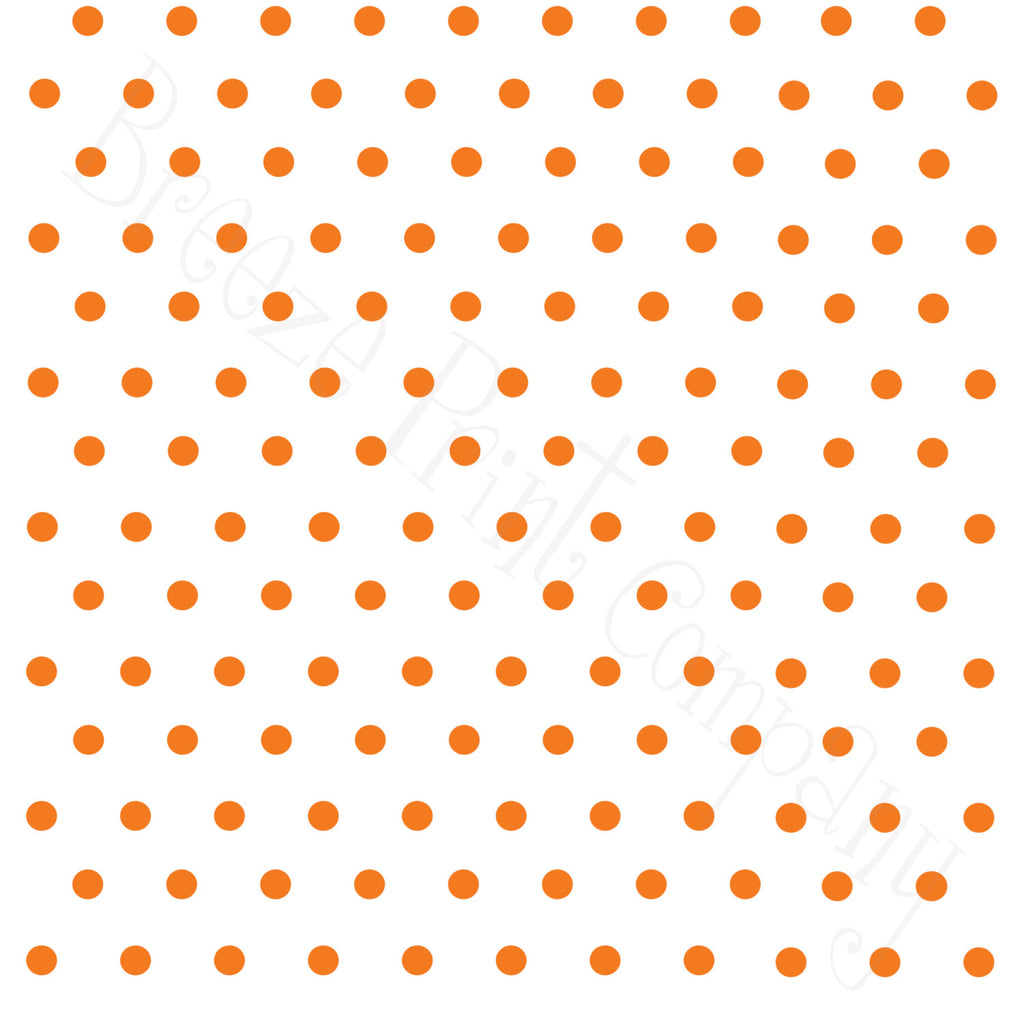 White with orange polka dots craft  vinyl - HTV -  Adhesive Vinyl -  polka dot pattern   HTV21