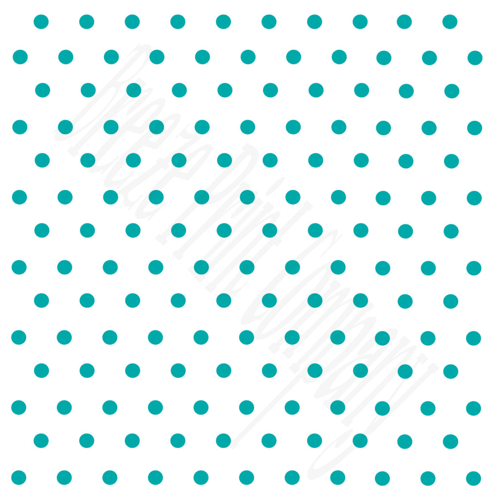 White with teal polka dots craft  vinyl - HTV -  Adhesive Vinyl -  polka dot pattern   HTV31