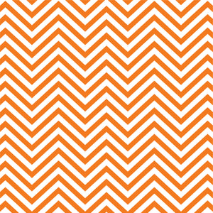 Orange chevron craft  vinyl - HTV -  Adhesive Vinyl -  orange and white zig zag pattern   HTV50
