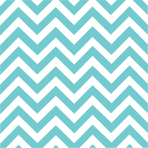 Aqua chevron craft vinyl - HTV -  Adhesive Vinyl -  aqua and white large zig zag pattern   HTV112 - Breeze Crafts