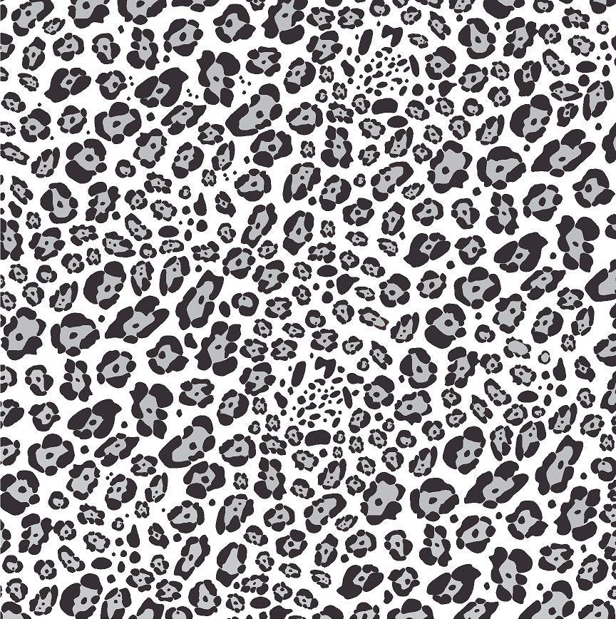 Snow leopard craft  vinyl sheet - HTV -  Adhesive Vinyl -  gray, black and white pattern vinyl   HTV223