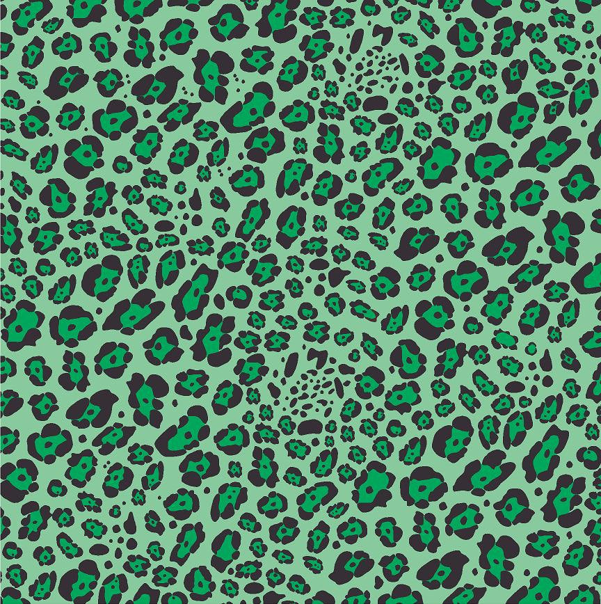 Green leopard craft  vinyl sheet - HTV -  Adhesive Vinyl -  green and black pattern vinyl   HTV231