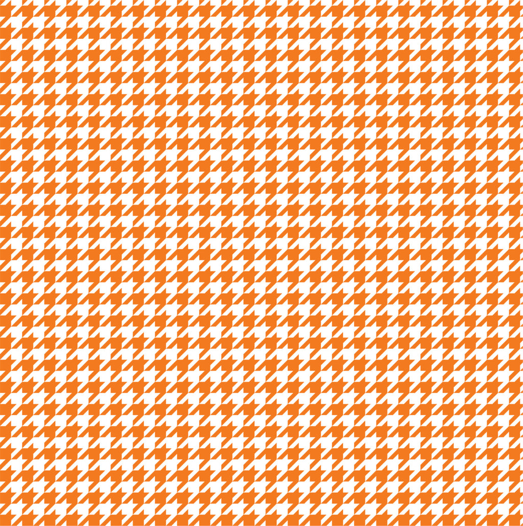 Orange houndstooth craft  vinyl sheet - HTV -  Adhesive Vinyl -  Orange and white pattern vinyl  HTV420