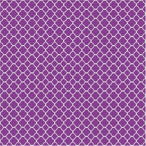Purple quatrefoil craft  vinyl - HTV -  Adhesive Vinyl -  purple and white pattern vinyl HTV502