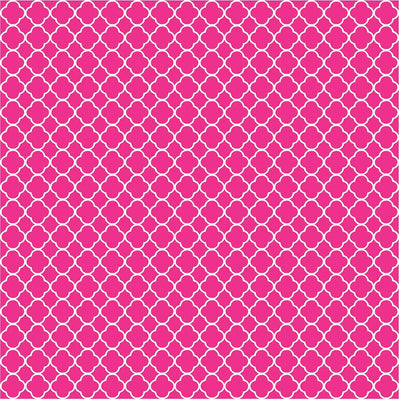 Magenta quatrefoil craft  vinyl - HTV -  Adhesive Vinyl -  hot dark pink and white pattern vinyl HTV504