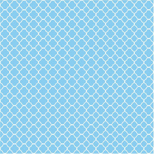 Light blue quatrefoil craft  vinyl - HTV -  Adhesive Vinyl -  blue and white pattern vinyl HTV558