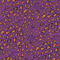 Purple, orange and black leopard pattern vinyl sheet - HTV -  Adhesive Vinyl - HTV235