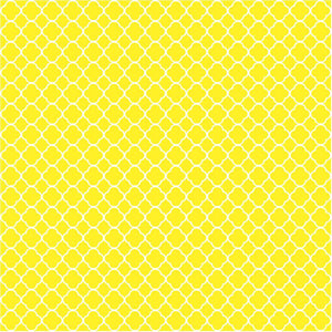 Yellow quatrefoil craft  vinyl sheet - HTV -  Adhesive Vinyl -  yellow and white pattern vinyl HTV520
