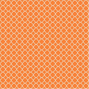 Orange quatrefoil craft  vinyl - HTV -  Adhesive Vinyl -  orange and white pattern vinyl HTV561