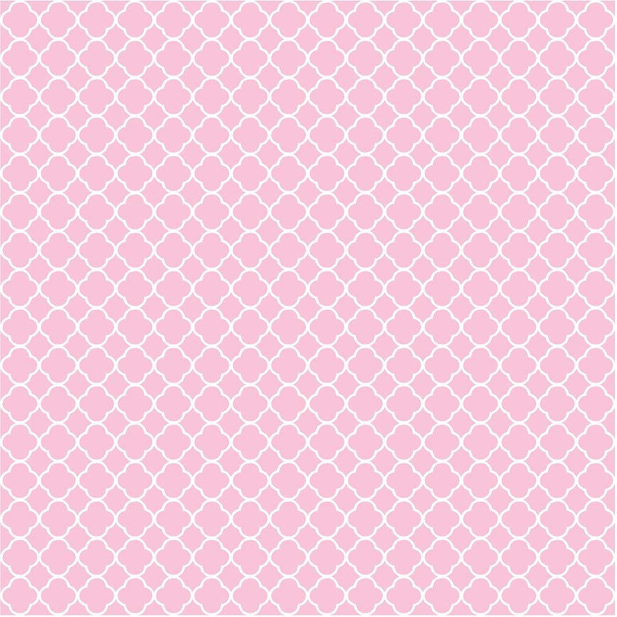 Light pink quatrefoil craft  vinyl - HTV -  Adhesive Vinyl -  pink and white pattern vinyl HTV559