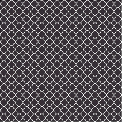 Black quatrefoil craft  vinyl - HTV -  Adhesive Vinyl -  black and white clover pattern vinyl HTV512 - Breeze Crafts