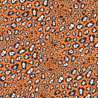 Orange leopard halloween pattern vinyl sheet - HTV -  Adhesive Vinyl -  white orange and black pattern vinyl