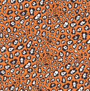 Orange leopard halloween pattern vinyl sheet - HTV -  Adhesive Vinyl -  white orange and black pattern vinyl
