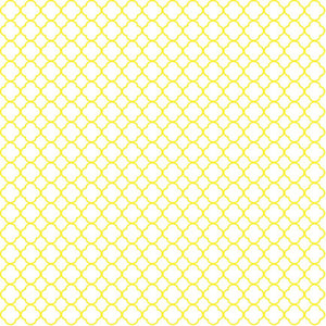 Yellow quatrefoil craft  vinyl - HTV -  Adhesive Vinyl -  white with yellow clover quatrefoil pattern vinyl HTV552