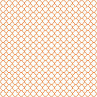 Orange quatrefoil craft  vinyl - HTV -  Adhesive Vinyl -  white with orange clover quatrefoil pattern vinyl HTV537