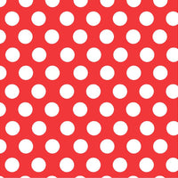 Red with white polka dots craft  vinyl - HTV -  Adhesive Vinyl -  large polka dot pattern HTV702