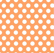 Peach with white polka dots craft  vinyl - HTV -  Adhesive Vinyl -  large polka dot pattern