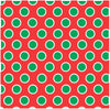Red with white and green polka dots craft  vinyl - HTV -  Adhesive Vinyl -  large polka dot pattern HTV722