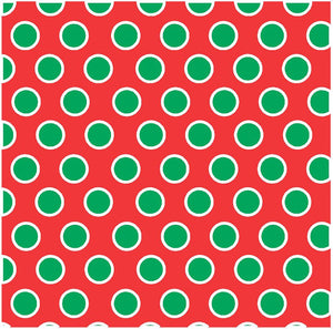 Red with white and green polka dots craft  vinyl - HTV -  Adhesive Vinyl -  large polka dot pattern HTV722