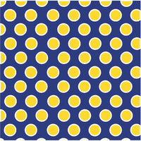Navy with white and yellow polka dots craft  vinyl - HTV -  Adhesive Vinyl -  large polka dot pattern HTV731