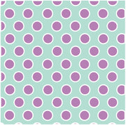 Mint with white and orchid polka dots craft  vinyl - HTV -  Adhesive Vinyl -  large white and purple polka dot pattern HTV732