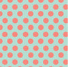Mint with coral polka dots craft  vinyl - HTV -  Adhesive Vinyl -  large polka dot pattern HTV721
